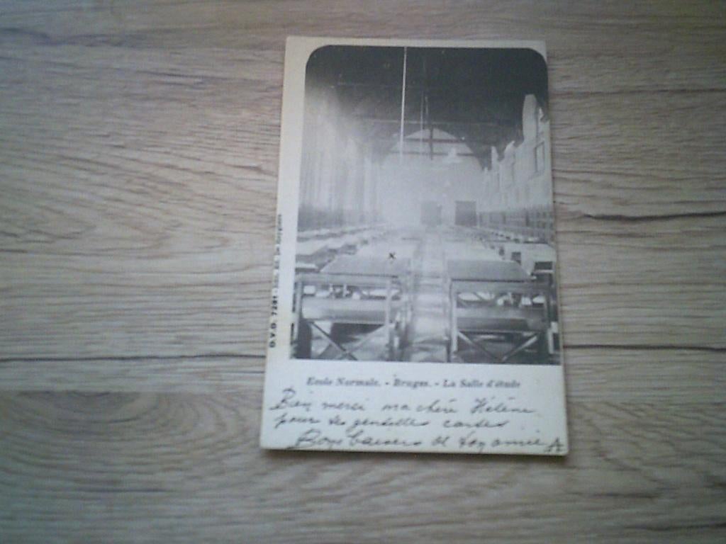 BRUGGE BRUGES: Ecole Normale - La Salle d'Etude, Collections, Cartes postales | Belgique, Enlèvement ou Envoi, Avant 1920, Affranchie