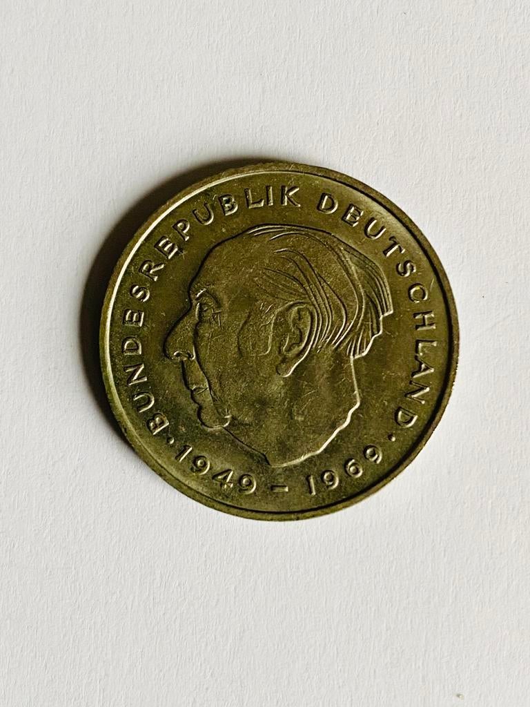 2 Duitse Mark-munt uit 1970, Postzegels en Munten, Ophalen of Verzenden, Duitsland