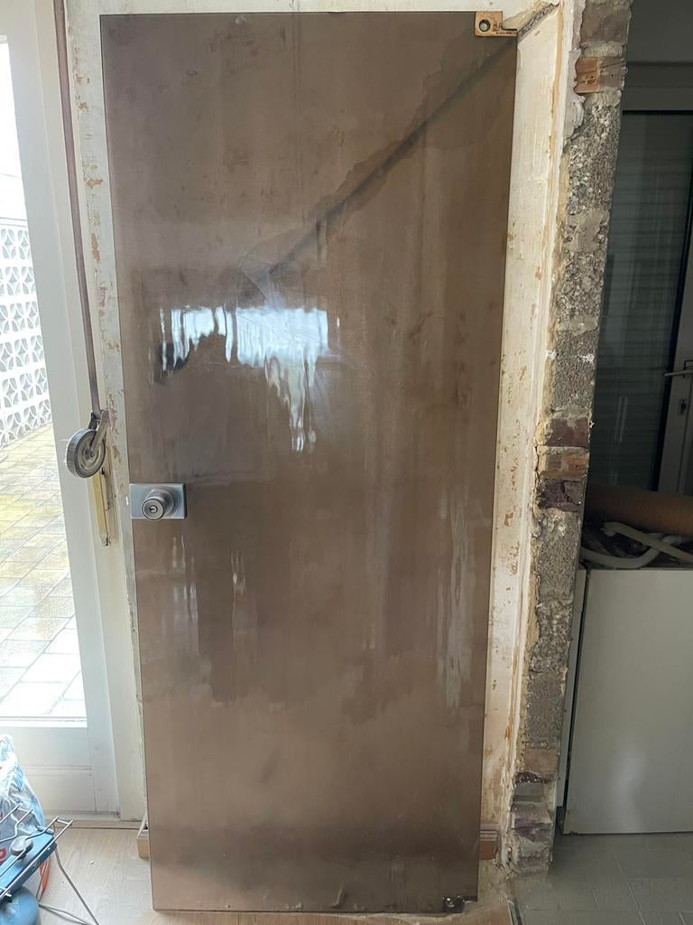 Porte en verrez fumée securit, Enlèvement, Comme neuf