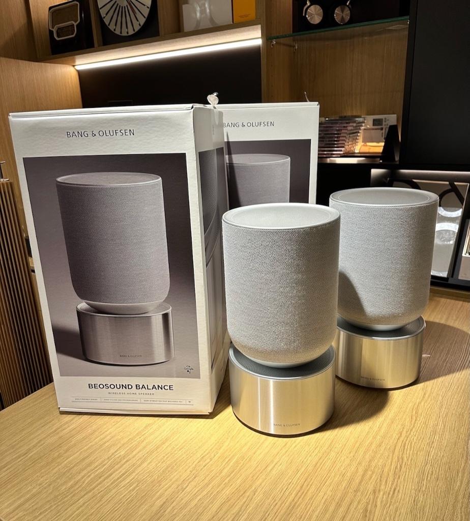 2x Bang & Olufsen Beosound Balance Alu GVA EX DEMO B&O, Audio, Tv en Foto, Info@bang-olufsen.dk, Zo goed als nieuw, 120 watt of meer