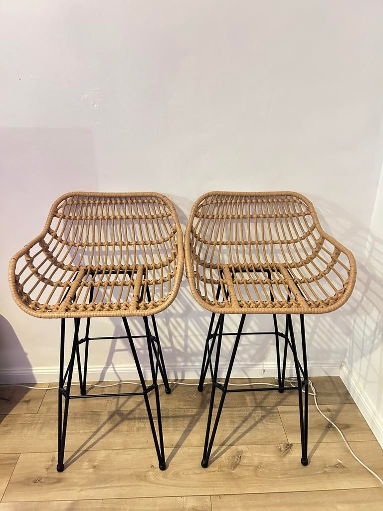 Rieten kinderstoel, Huis en Inrichting, Barkrukken, Ophalen, Zo goed als nieuw, Riet