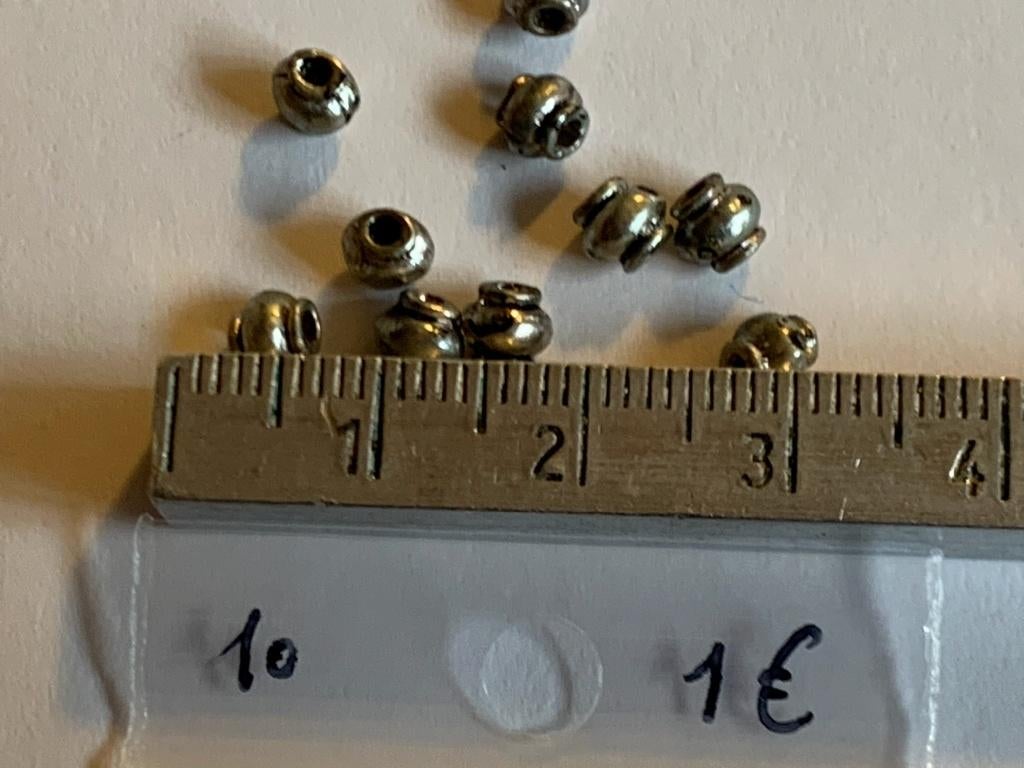 10 metalen kralen, Enlèvement ou Envoi, Neuf, Perle