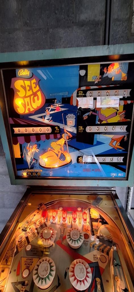 Flipperkast See Saw van Bally., Collections, Machines | Flipper (jeu), Mécanique, Bally, Flipper (jeu), Enlèvement