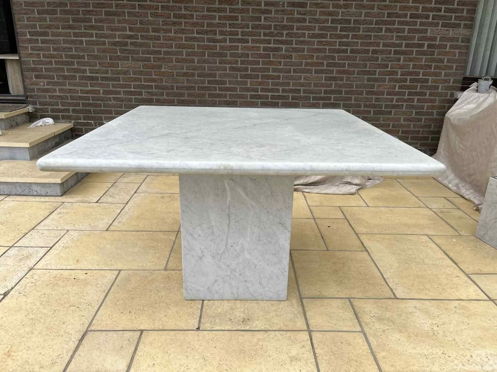 Marmeren eettafel 120x120x73, Huis en Inrichting, Tafels | Eettafels, Ophalen of Verzenden