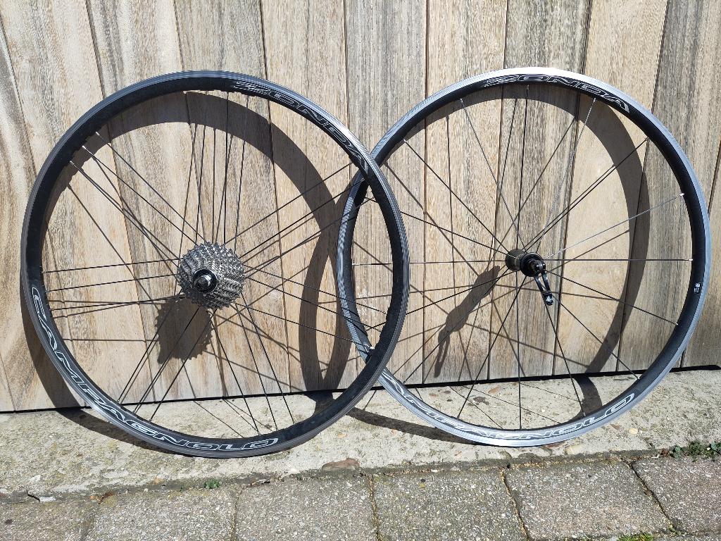 Campagnolo Zonda velgrem wielset (shimano), Fietsen en Brommers, Fietsonderdelen, Ophalen, Gebruikt, Aluminium, Racefiets