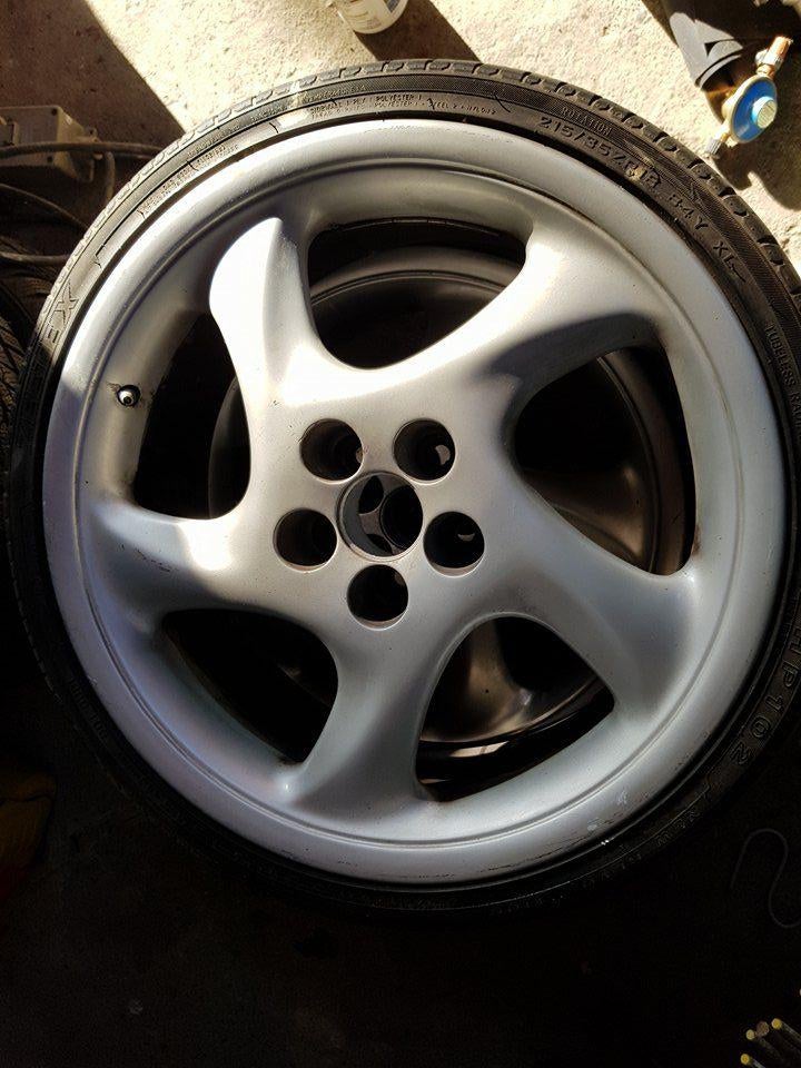 Porsche turbo cup velgen met banden 996 boxster cayman, Auto-onderdelen, Ophalen, Gebruikt, 255 mm, 17 inch