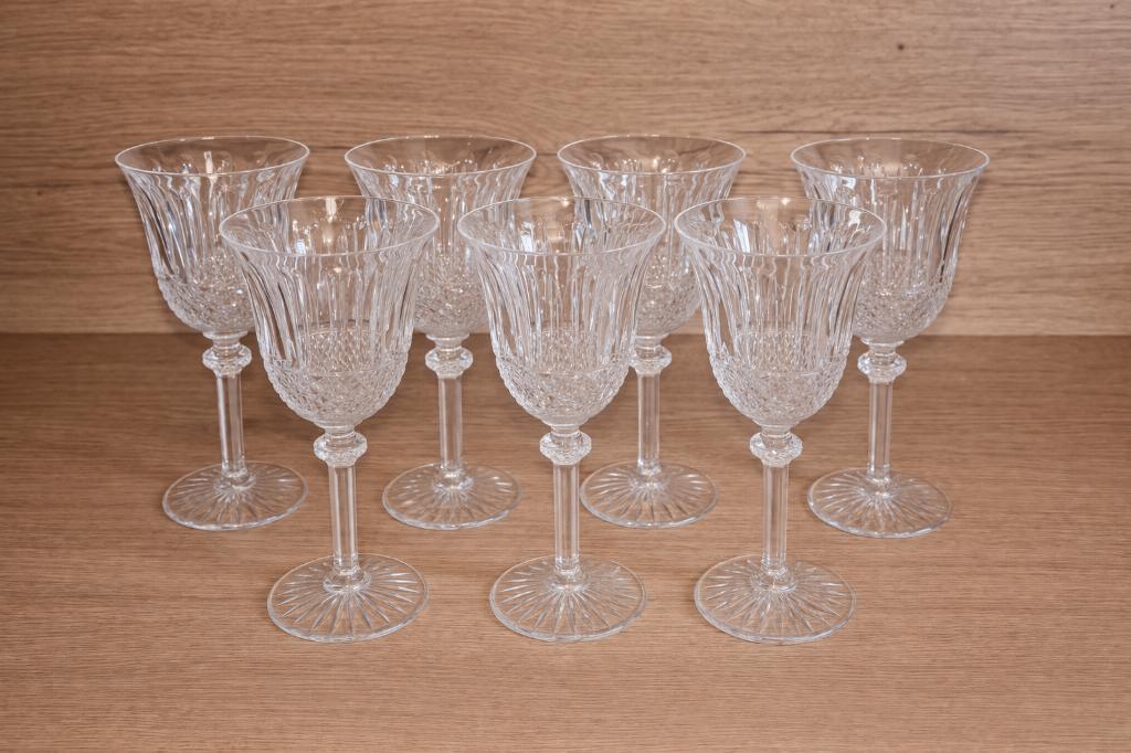 Lot 7 verres en cristal "Tommy" By Saint-Louis., Antiquités & Art, Enlèvement