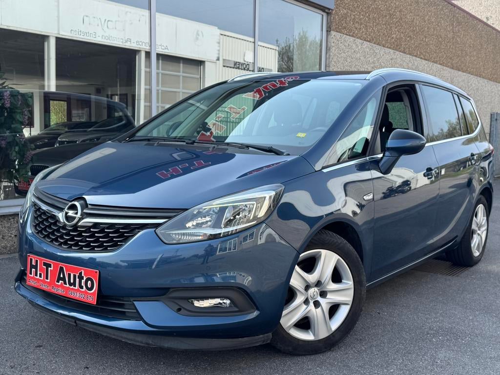 Opel Zafira tourer 1.4 Turbo/ Automaat/7 zitters/Airco/GPS, Auto's, 4 cilinders, Blauw, 7 zetels, Bedrijf