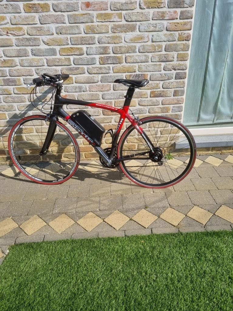 Elektrische koersfiets, Carbon, Zo goed als nieuw, Dames, Ophalen