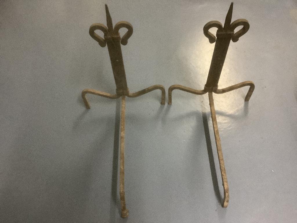 Paire de Chenêts pour feu ouvert, Enlèvement, Utilisé, Cheminée au bois