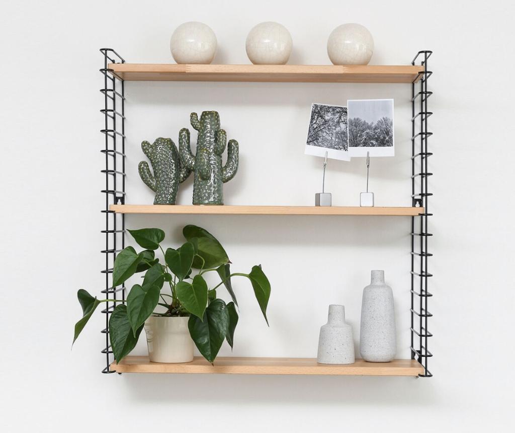 Wandrek Tomado 70x21x68cm - staal - naturel & zwart, Ophalen