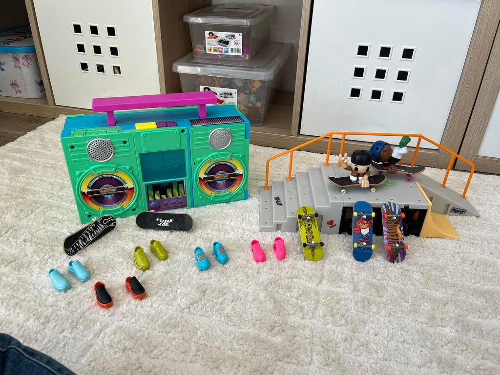 Hot Wheels Gettoblaster Skatepark +Tech Deck … (fingerboard), Ophalen, Zo goed als nieuw