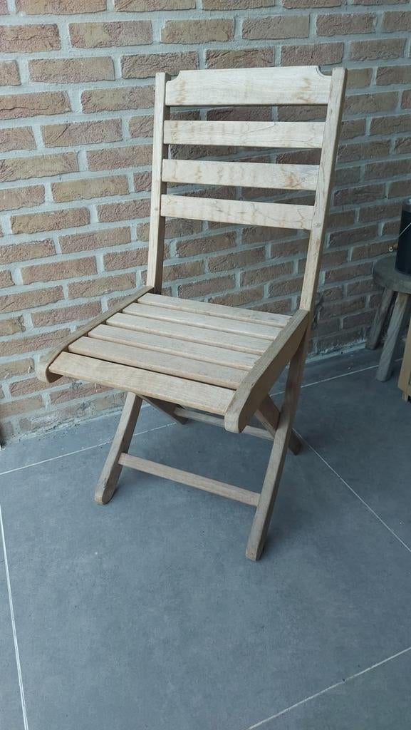 Houten klapstoel, Tuin en Terras, Ophalen, Zo goed als nieuw