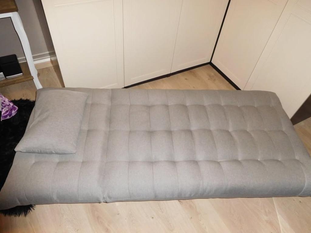 Canapé-lit San Francisco pour 1 personne en état neuf, Neuf, 90 cm, Gris, Une personne