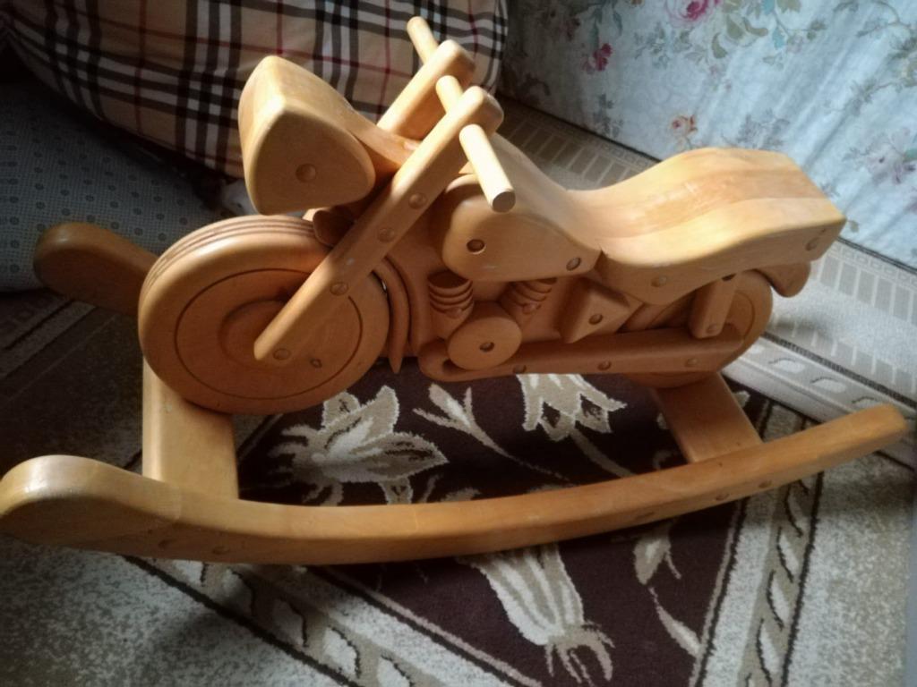 Houten schommelbrommer vintage, Ophalen, Zo goed als nieuw