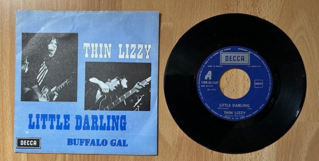 45T SINGLE THIN LIZZY - LITTLE DARLING/BUFFALO GAL - ROCK, Enlèvement ou Envoi, Single, Comme neuf, 7 pouces