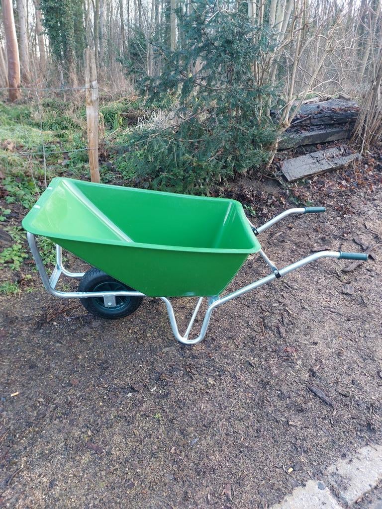 Kruiwagen 180 liter met 1 wiel gegalvaniseerd, nieuw, Enlèvement