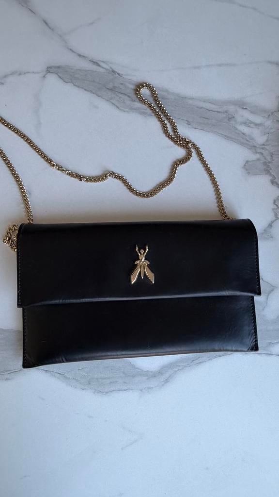 Patrizia pepe bag zwart, Handtassen en Accessoires, Tassen | Damestassen, Ophalen of Verzenden, Zo goed als nieuw, Zwart, Avondtasje