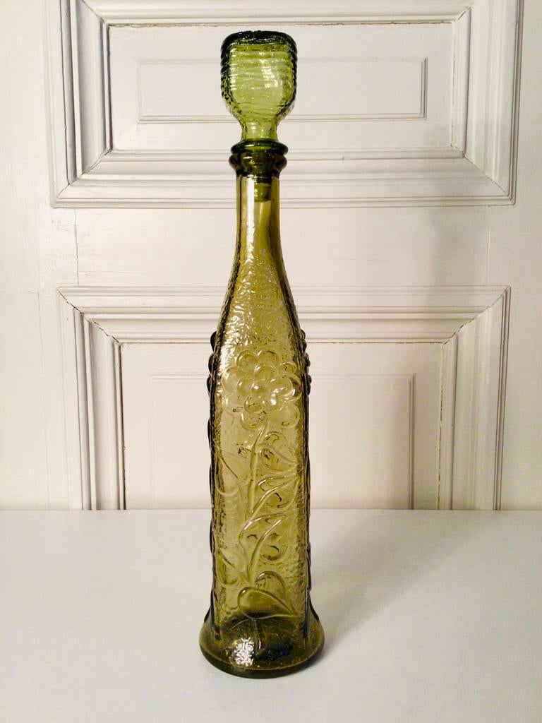 Vintage Empoli Genie bottle, Antiquités & Art, Antiquités | Verre & Cristal, Enlèvement