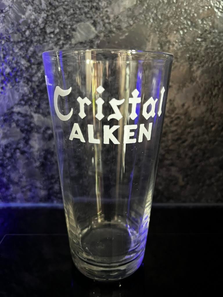 Oud bierglas Cristal Alken met facetten 25C.L., Verzamelen, Ophalen of Verzenden, Zo goed als nieuw