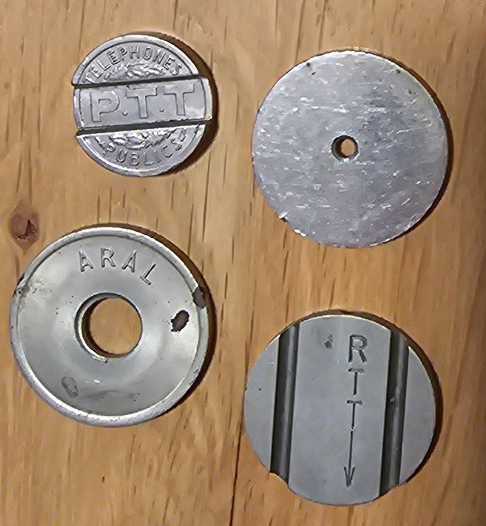 Jetons/pièces RTT, Aral et PTT français, Collections, Pièces de caddie, Enlèvement ou Envoi