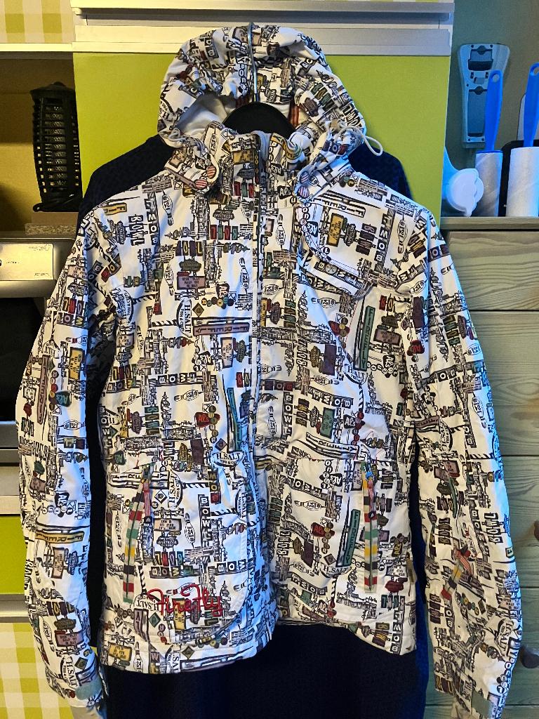 Skijas en skibroek beige - olijfgroen maat S, Zo goed als nieuw, Kleding, Ski, Ophalen