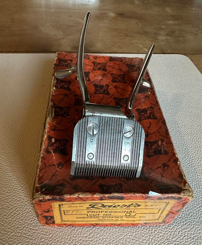 Priests vintage professionele grasmaaier, Ophalen of Verzenden, Gebruikt, Tondeuse