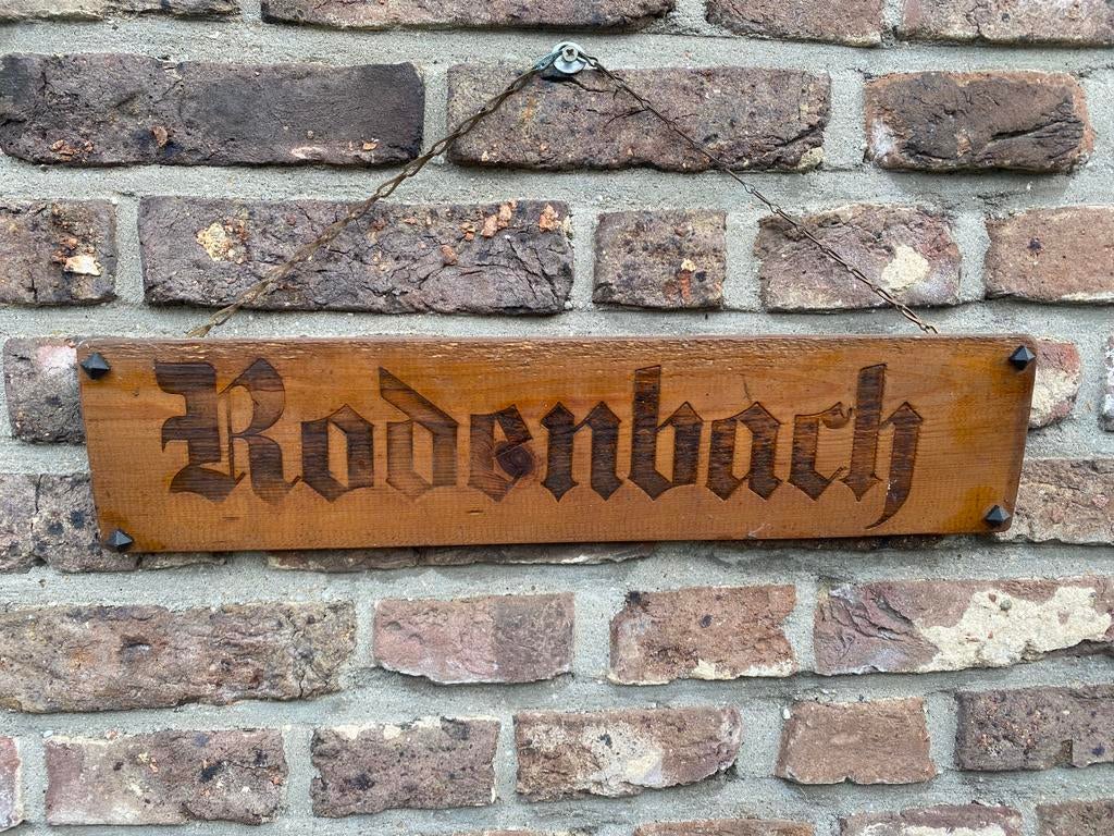 RODENBACH RECLAME-BORD HOUT, Enlèvement ou Envoi, Utilisé, Panneau, Plaque ou Plaquette publicitaire, Autres marques