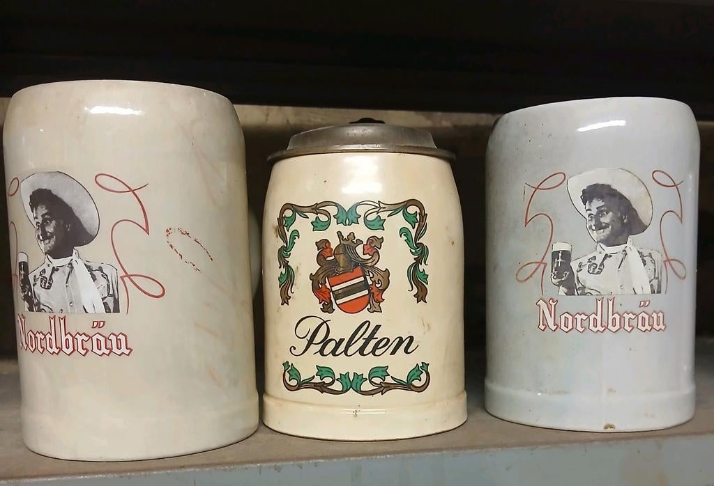 Bierkruiken Nordbräu, Palten, Ophalen of Verzenden, Zo goed als nieuw, Glas of Glazen, Overige merken