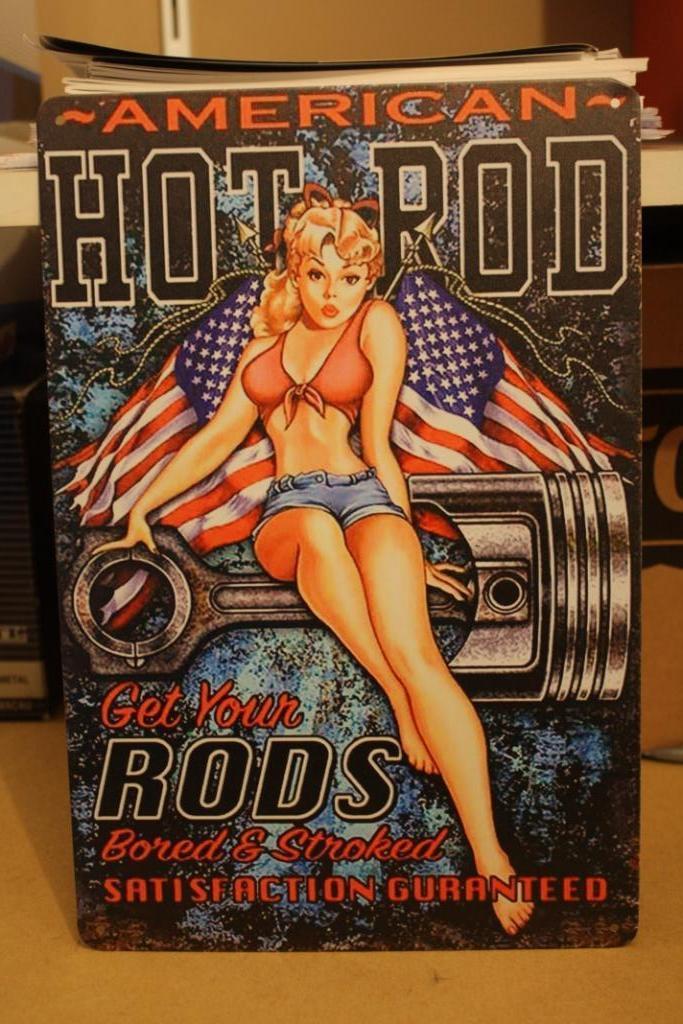 metal plate HOD ROD GARAGE 20*30, Ophalen of Verzenden, Huis en Inrichting