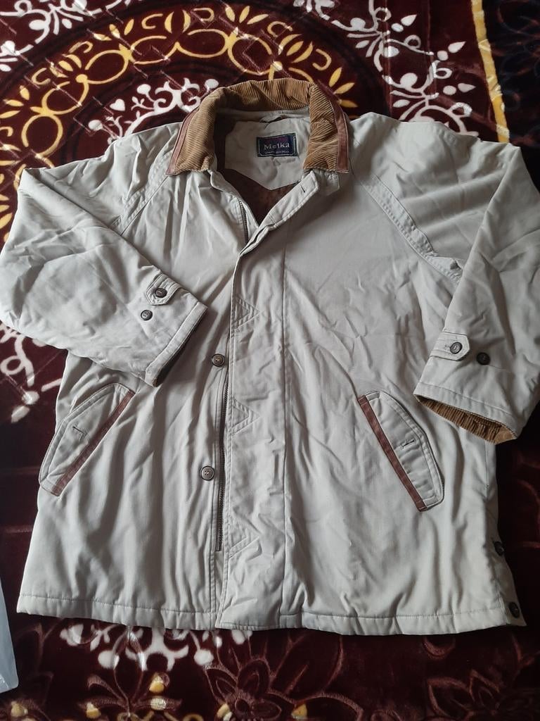 Parka de qualité pour hommes en tissu épais pour l'hiver L/X, Enlèvement, Beige