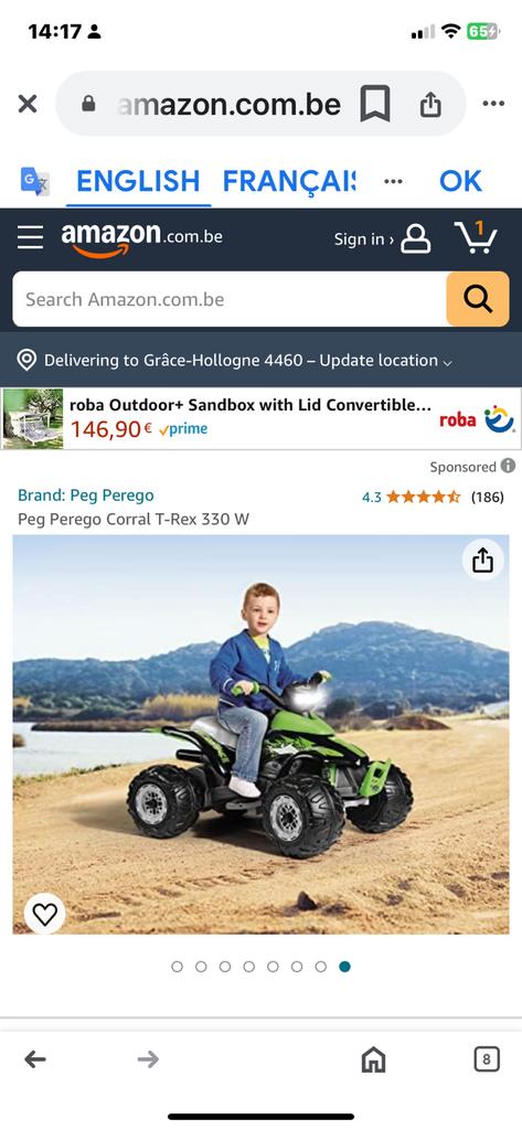 Quad Peg Perego, Ophalen of Verzenden, Zo goed als nieuw