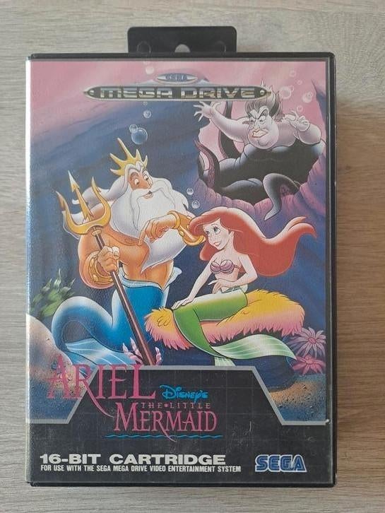 Sega Mega 16-Bit Cartridge Disney Ariël the little Mermaid, Ophalen, Zo goed als nieuw