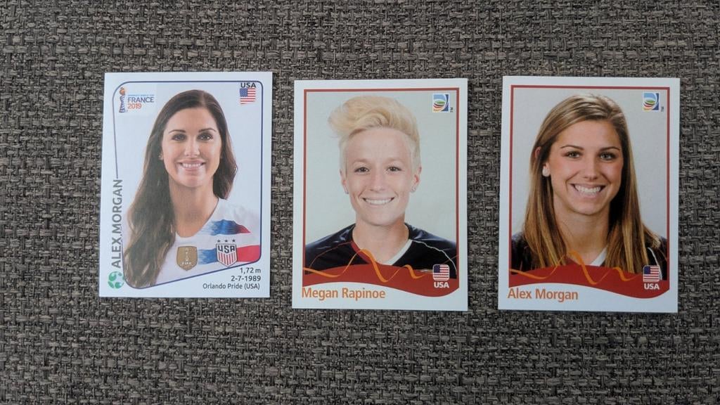 Coupe du monde féminine Panini 2011 et 2019 - Rapinoe & Morg, Collections, Enlèvement ou Envoi