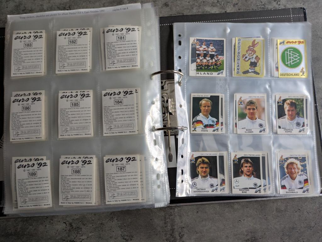 ENSEMBLE COMPLET DE FOOTBALL PANINI EURO 92 + ALBUM VIDE, Envoi, Neuf