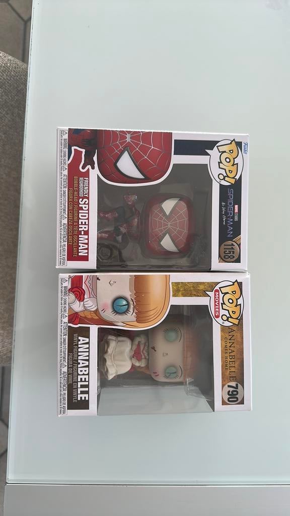 Deux Funko Pop Spider-Man 1158 et Annabelle 790, Collections, Enlèvement ou Envoi, Comme neuf