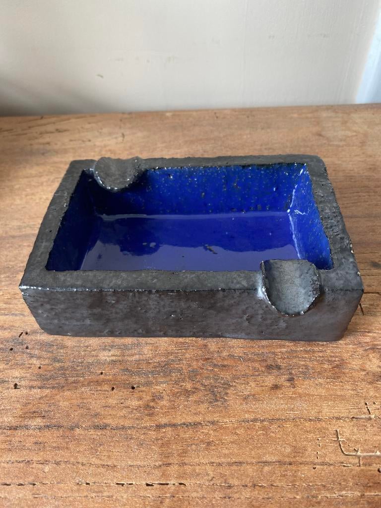 “Piet Lemahieu” Asbak in blauw keramiek, Antiek en Kunst, Ophalen