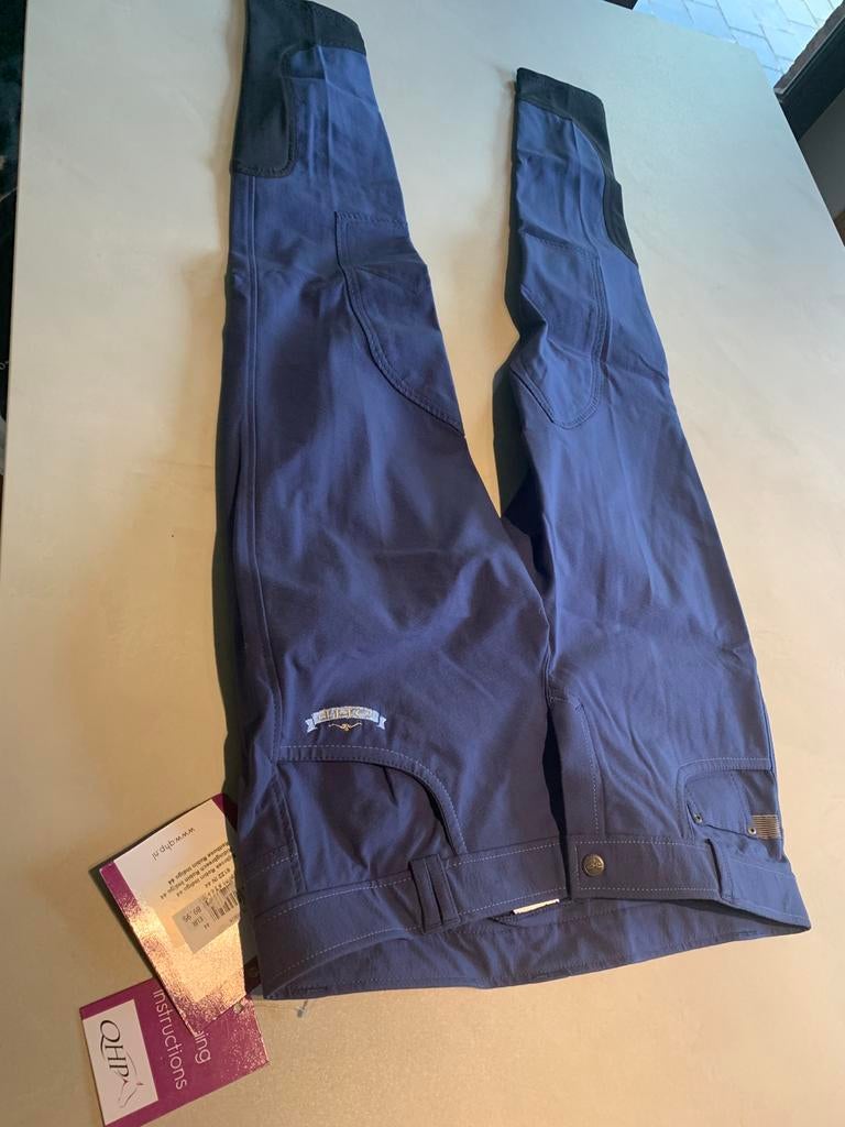Nieuw - Rijbroek QHP Robin Indigo 44 stretch, Dieren en Toebehoren, Ophalen of Verzenden, Zo goed als nieuw