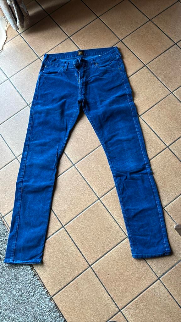 LEE blauw fluwelen broek 32/32, Ophalen of Verzenden