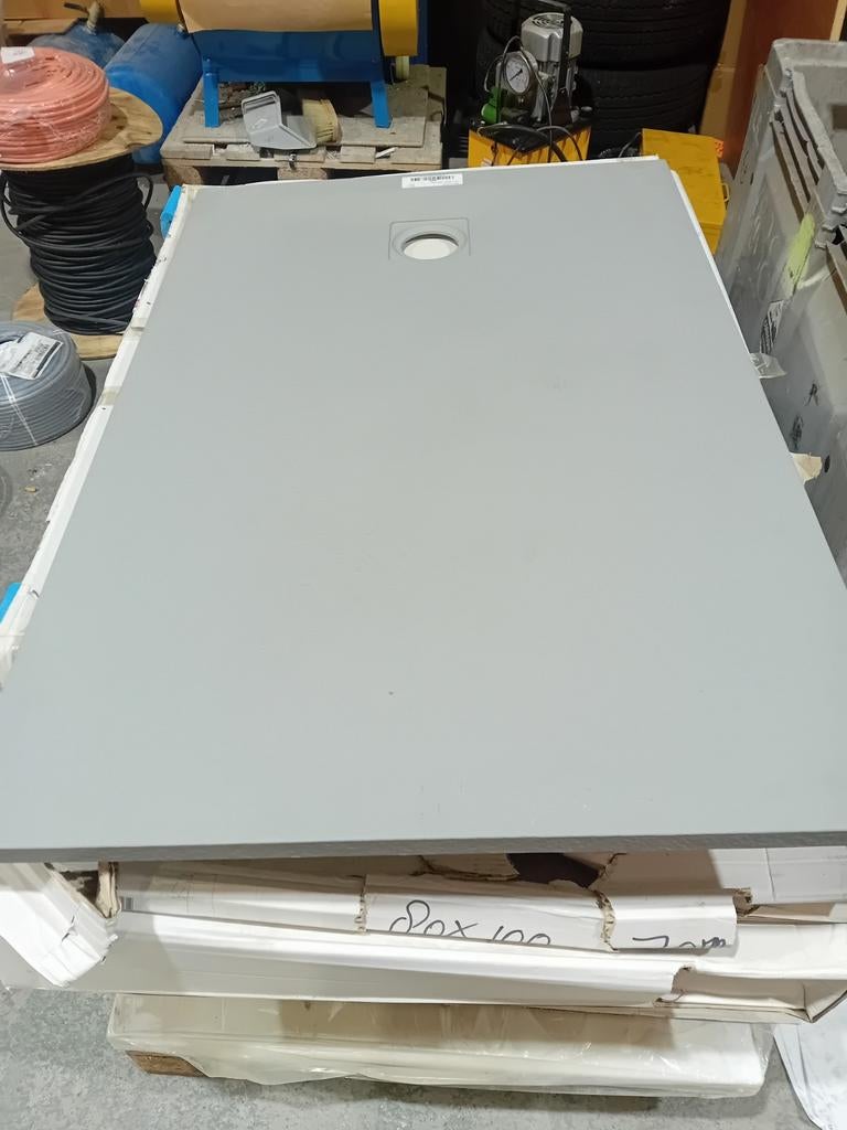 Receveur de douche gris ultra plat Polystone 120 cm x 80 cm, Enlèvement