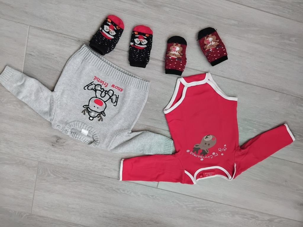 Setje kerst 62-68, Kinderen en Baby's, Babykleding | Maat 62, Gebruikt, C&A, Jongetje of Meisje, Ophalen of Verzenden
