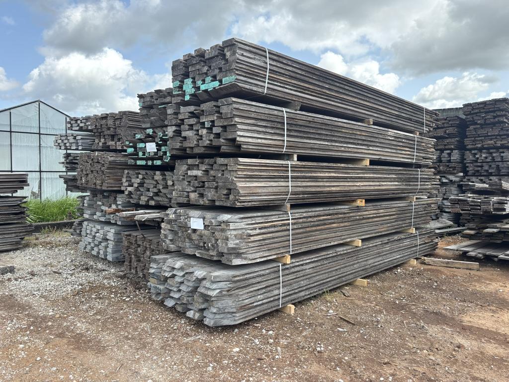 Gebruikte Hardhouten Damwandplanken – 5 cm dik, 450 cm lang, Tuin en Terras, Palen, Balken en Planken