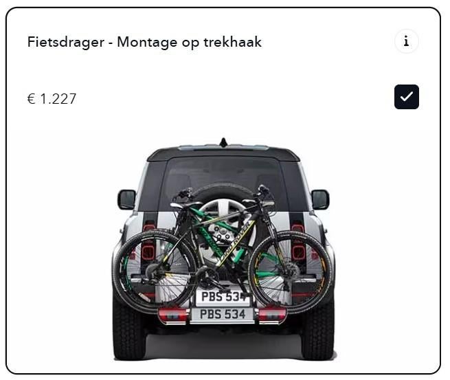 fietsdrager voor terreinwagen (landrover), Support d'attelage, 2 vélos, Comme neuf, Vélo électrique
