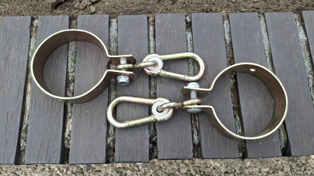 2 NIEUWE Ø10 cm schommelhaak met karabijnhaak vo €10 ipv €30, Kinderen en Baby's, Speelgoed | Buiten | Speeltoestellen, Ophalen