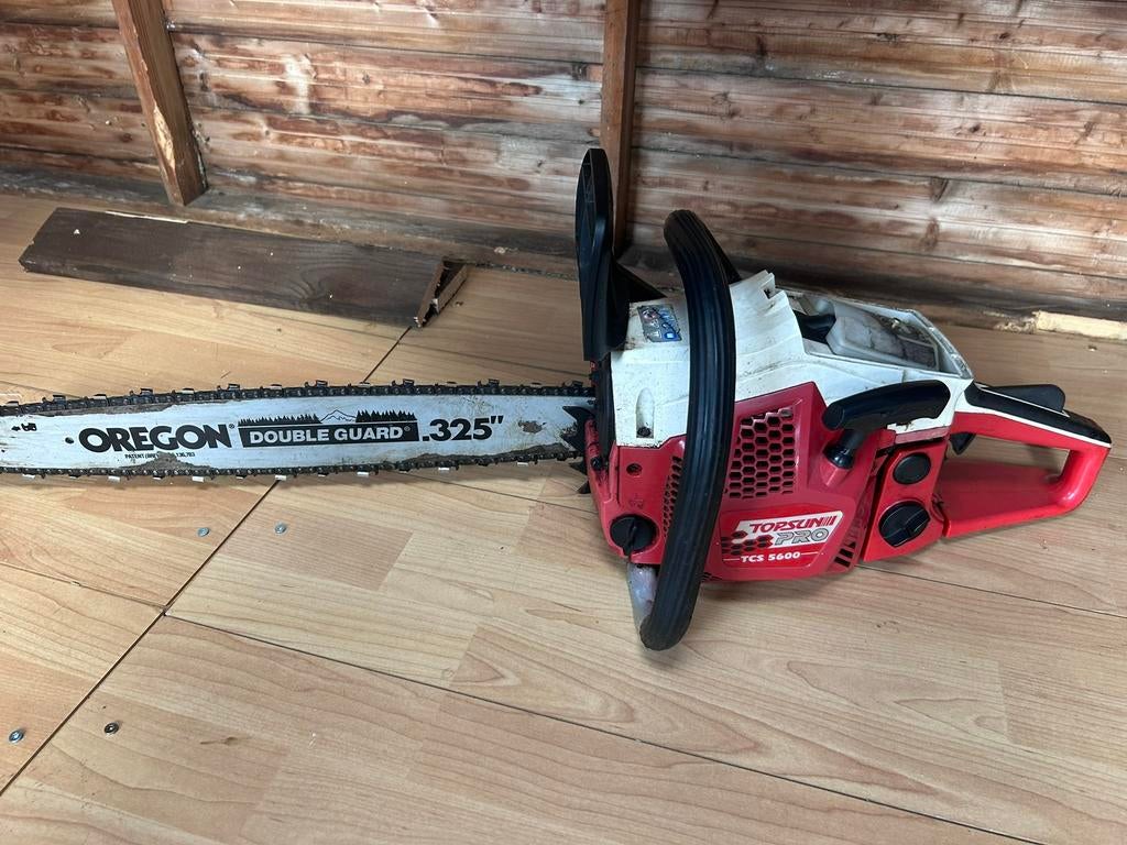 Topsun Pro TCS 5600 benzine kettingzaag defect. Bieden, Ophalen, Gebruikt, Kettingzaag