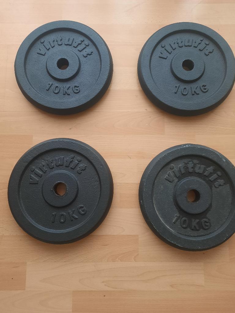 Haltères 10 kg en fonte, Enlèvement, Comme neuf, Bras, Plaques d'haltères