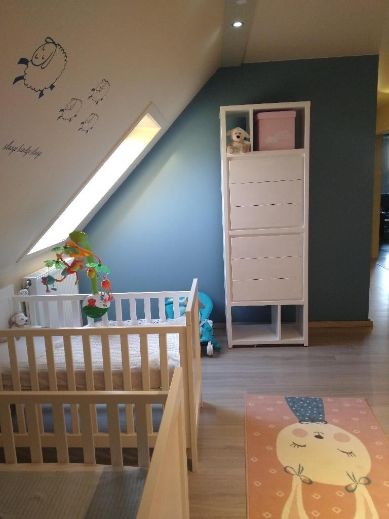 hoge witte kasten (bureau/kinderkamer), Ophalen, Gebruikt, 200 cm of meer, 50 tot 100 cm