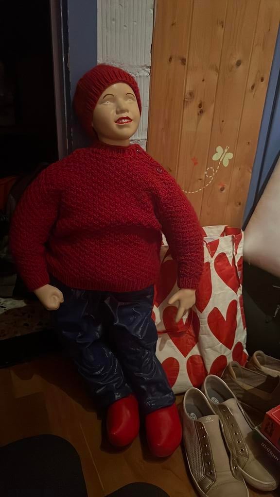 Zeer grote, handgemaakte pop, Ophalen, Zo goed als nieuw, Pop