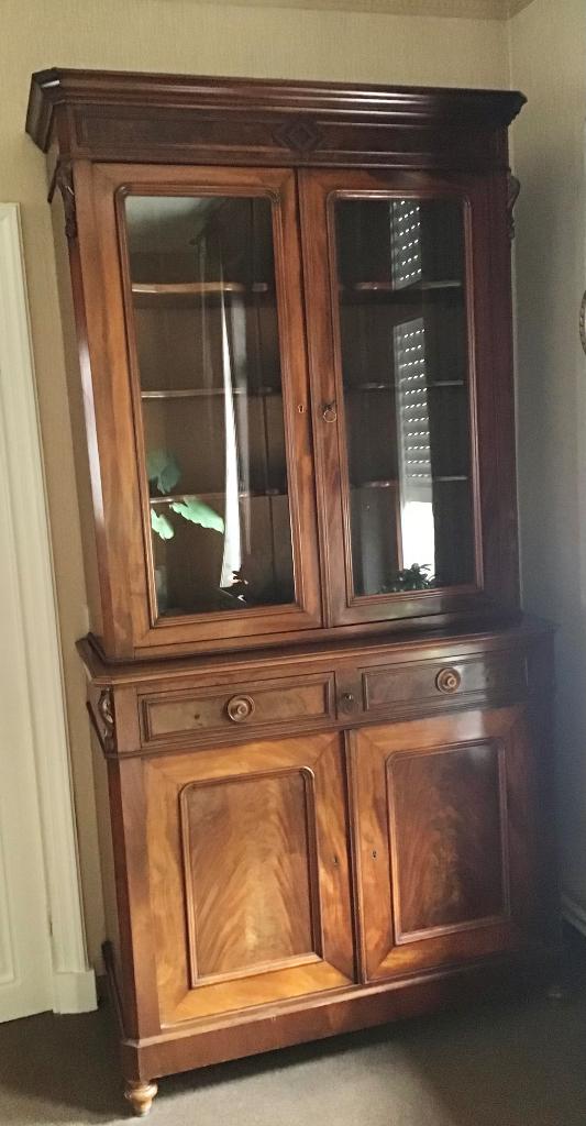 Vitrine of boekenkast, Huis en Inrichting, Kasten | Vitrinekasten, Ophalen, Gebruikt, Glas, Met deur(en)