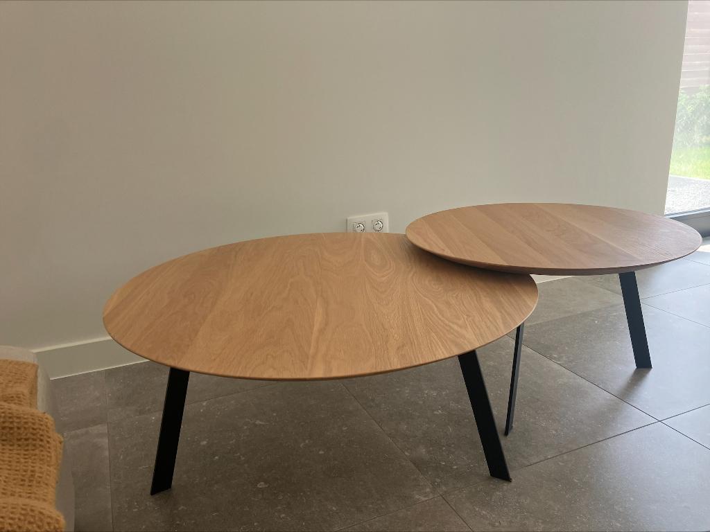 Studio Henk salontafel 90 en 70cm diameter combi, Huis en Inrichting, Tafels | Salontafels, Zo goed als nieuw, Minder dan 50 cm